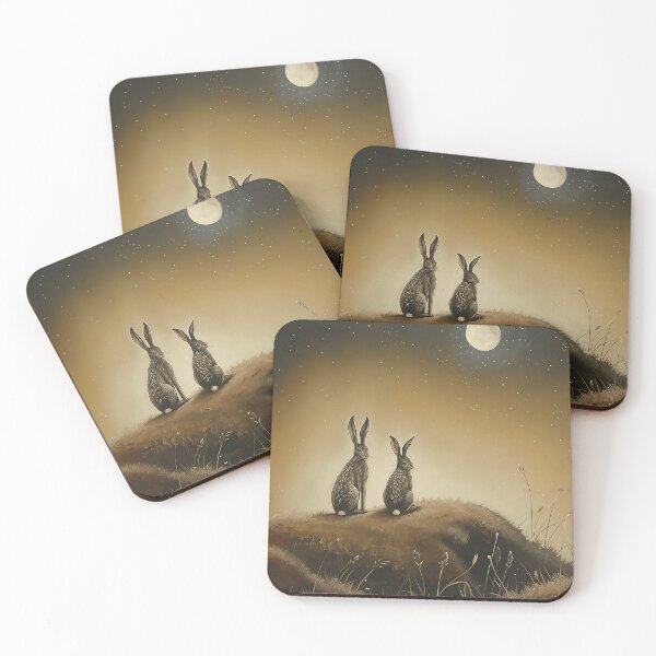 Item preview, Hares on a Hill designed and sold by thewandswant.