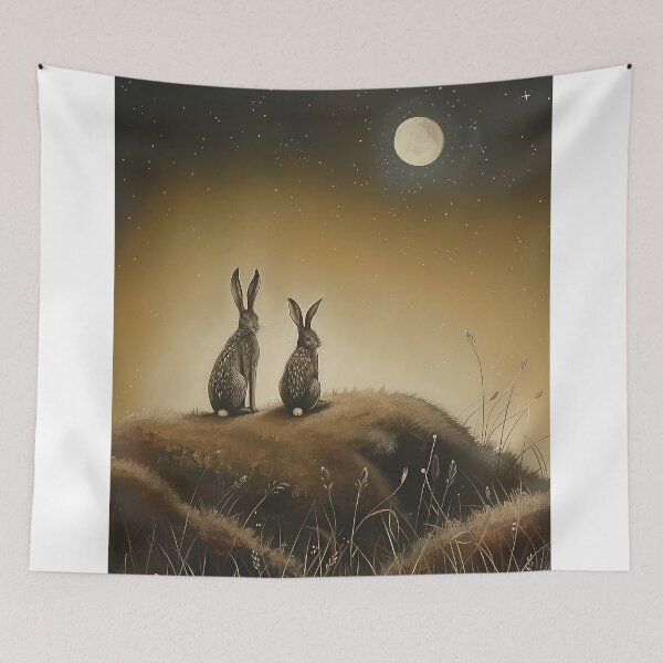 Item preview, Hares on a Hill designed and sold by thewandswant.