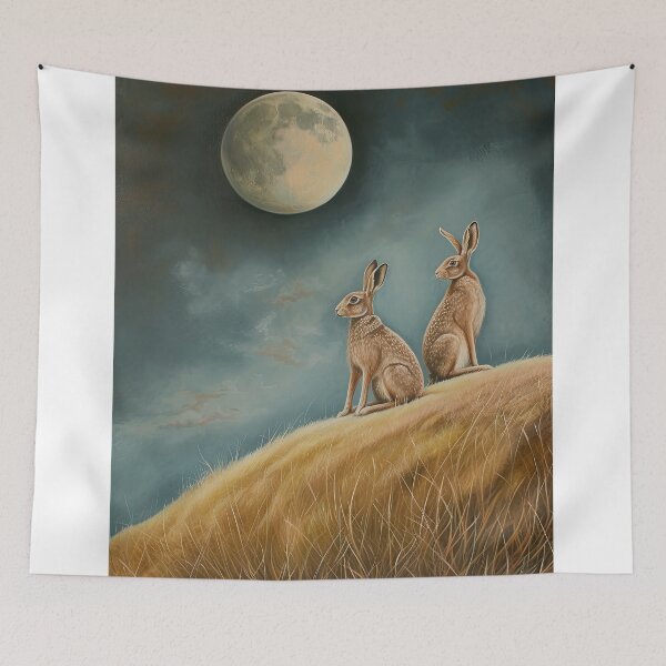 Item preview, Hares on a Hill designed and sold by thewandswant.