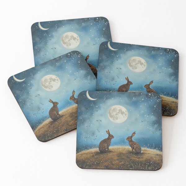 Item preview, Hares on a Hill designed and sold by thewandswant.