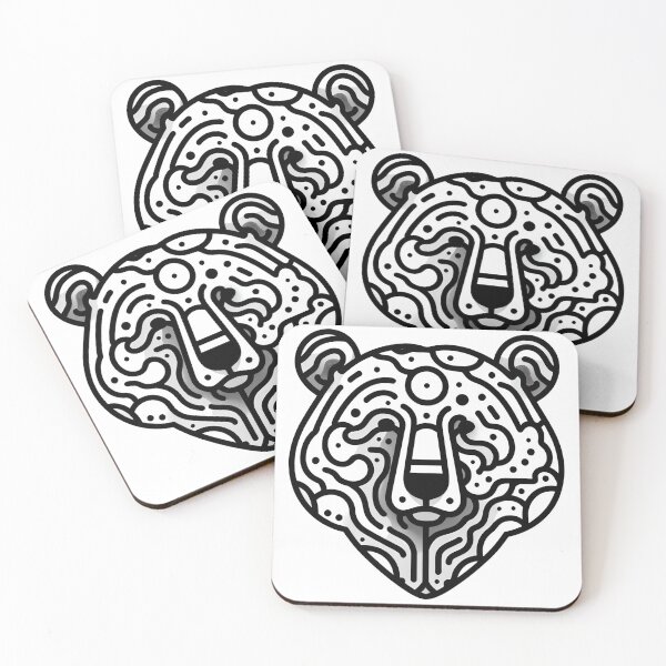 Item preview, Bear Head Outline designed and sold by SimpleP.