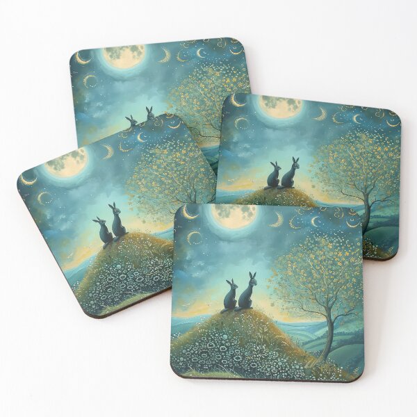 Item preview, Hares on a Hill designed and sold by thewandswant.
