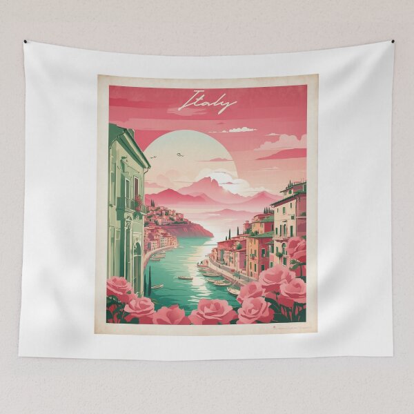 Item preview, Valentines Day Italian River Tourism Vintage Poster designed and sold by TravelersGems.