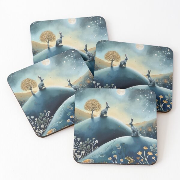 Item preview, Hares on a Hill designed and sold by thewandswant.