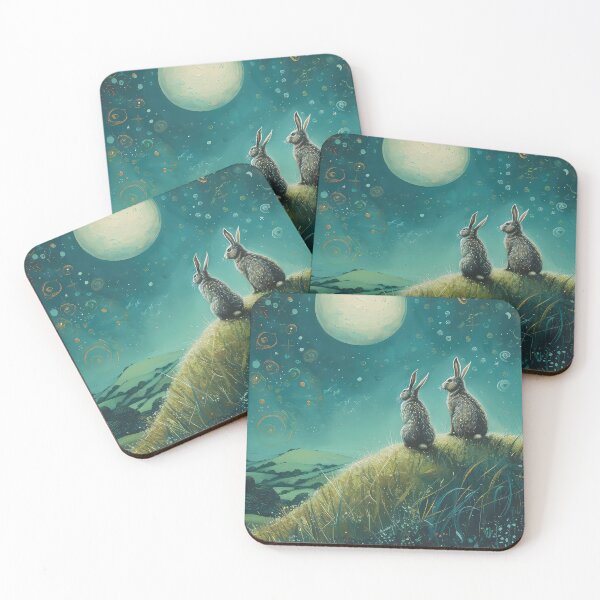 Item preview, Hares on a Hill designed and sold by thewandswant.