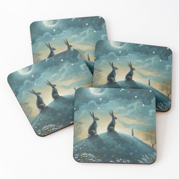 Item preview, Hares on a Hill designed and sold by thewandswant.