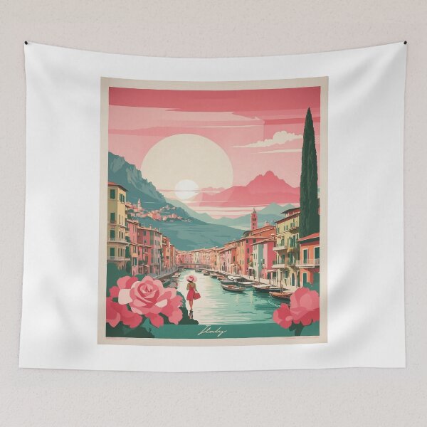 Item preview, Valentines Day Italian Sunset Tourism Vintage Poster designed and sold by TravelersGems.