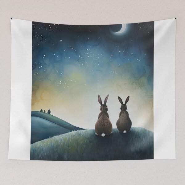 Item preview, Hares on a Hill designed and sold by thewandswant.