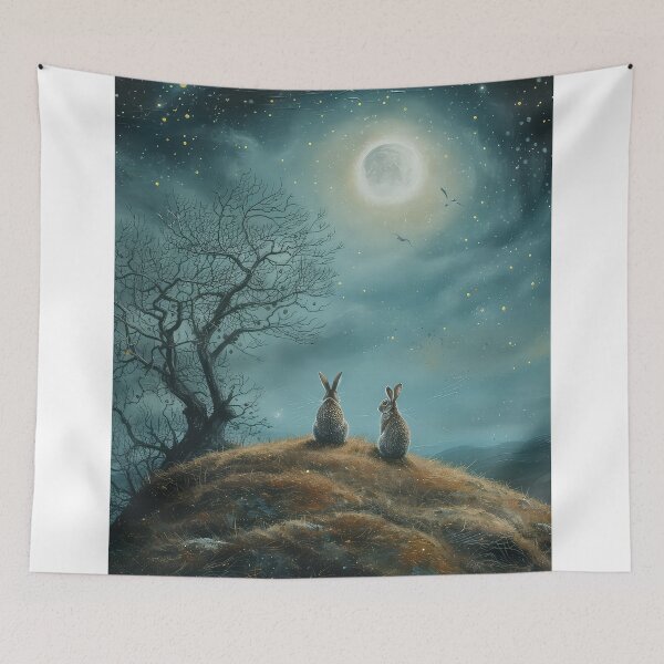 Item preview, Hares on a Hill designed and sold by thewandswant.
