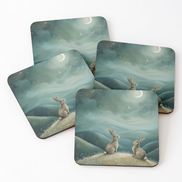 Item preview, Hares on a Hill designed and sold by thewandswant.