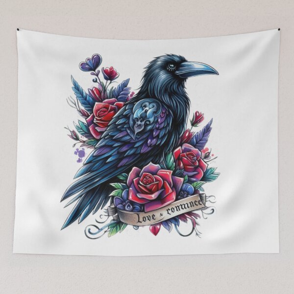 Item preview, Gothic raven goth valentines day Sticker designed and sold by Expressions-Sel.
