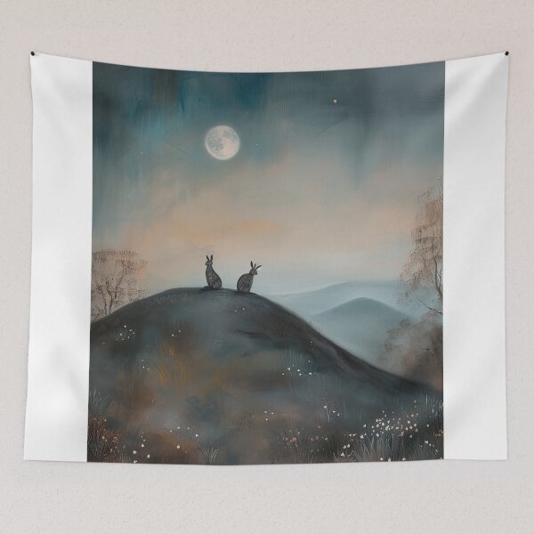 Item preview, Hares on a Hill designed and sold by thewandswant.