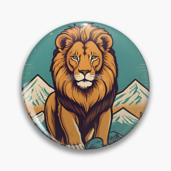 Item preview, Majestic Lion Mountain Illustration designed and sold by DotsAndDesigns.