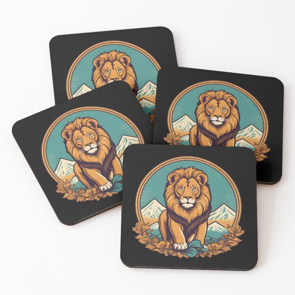 Item preview, Majestic Lion Mountain Illustration designed and sold by DotsAndDesigns.
