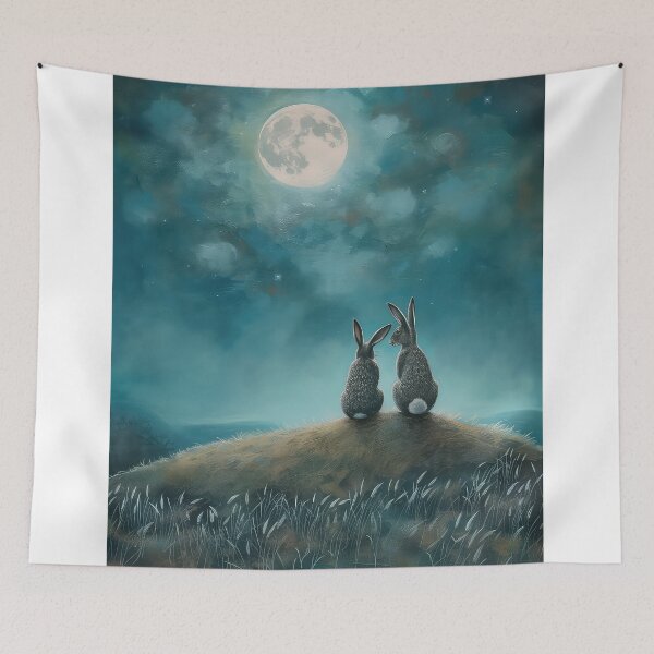 Item preview, Hares on a Hill designed and sold by thewandswant.