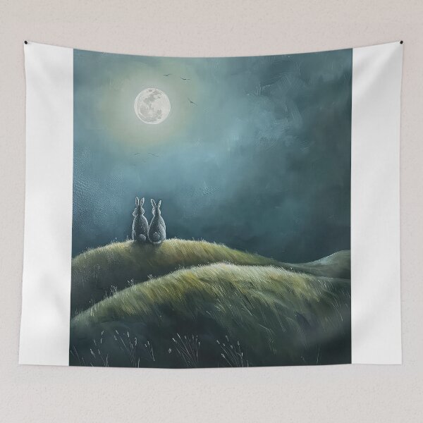 Item preview, Hares on a Hill designed and sold by thewandswant.