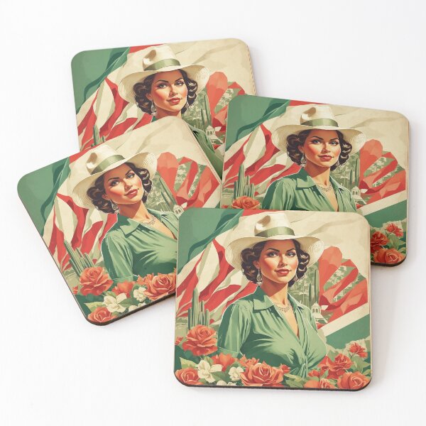 Item preview, International Women's Day Mexico Spanish Tourism Vintage Poster designed and sold by TravelersGems.