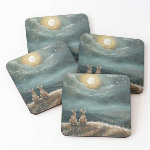 Item preview, Hares on a Hill designed and sold by thewandswant.