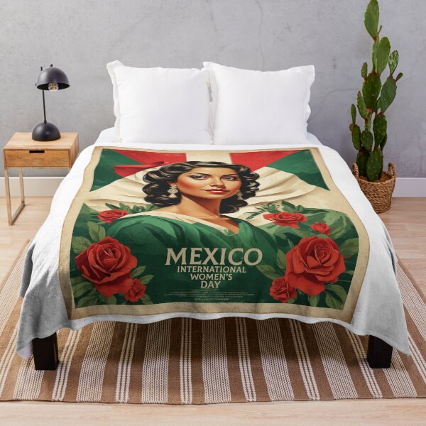 Item preview, International Women's Day Mexico Tourism Vintage Poster designed and sold by TravelersGems.