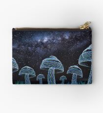 A field of mushrooms under the Milky Way Studio Pouch