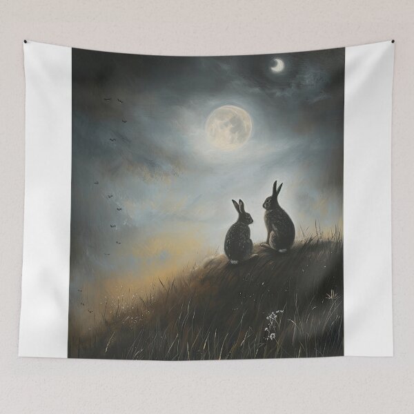 Item preview, Hares on a Hill designed and sold by thewandswant.