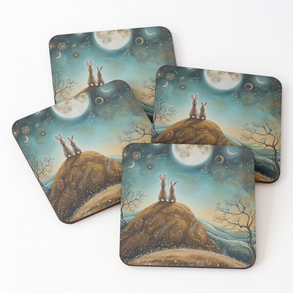 Item preview, Hares on a Hill designed and sold by thewandswant.