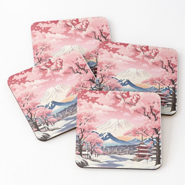 Item preview, Valentines Day Japan Cherry Blossoms Mount Fuji Tourism Vintage Poster designed and sold by TravelersGems.