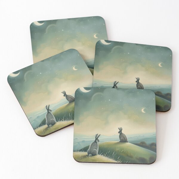 Item preview, Hares on a Hill designed and sold by thewandswant.