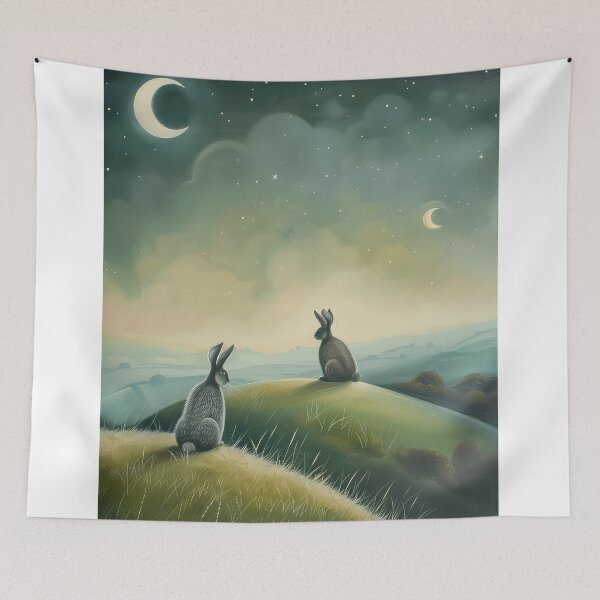 Item preview, Hares on a Hill designed and sold by thewandswant.