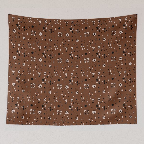 Item preview, Pattern with floral design brown designed and sold by VauKaArtShop.