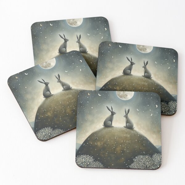 Item preview, Hares on a Hill designed and sold by thewandswant.