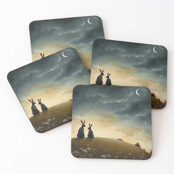 Item preview, Hares on a Hill designed and sold by thewandswant.