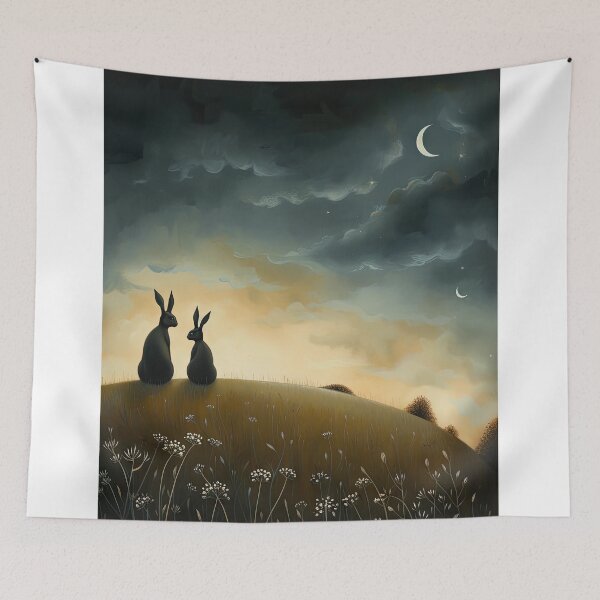 Item preview, Hares on a Hill designed and sold by thewandswant.