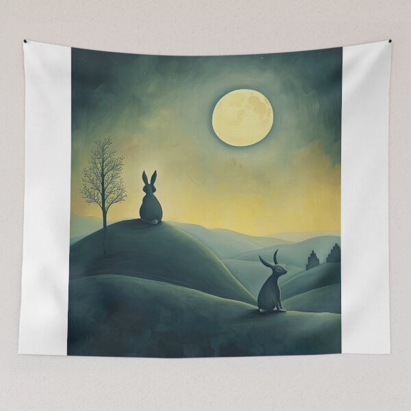 Item preview, Hares on a Hill designed and sold by thewandswant.