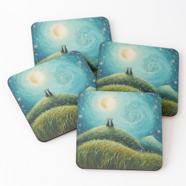 Item preview, Hares on a Hill designed and sold by thewandswant.
