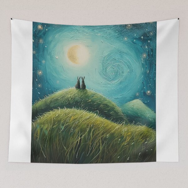 Item preview, Hares on a Hill designed and sold by thewandswant.