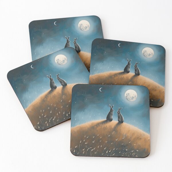 Item preview, Hares on a Hill designed and sold by thewandswant.