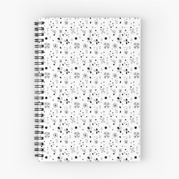 Item preview, Pattern with floral design white-black designed and sold by VauKaArtShop.