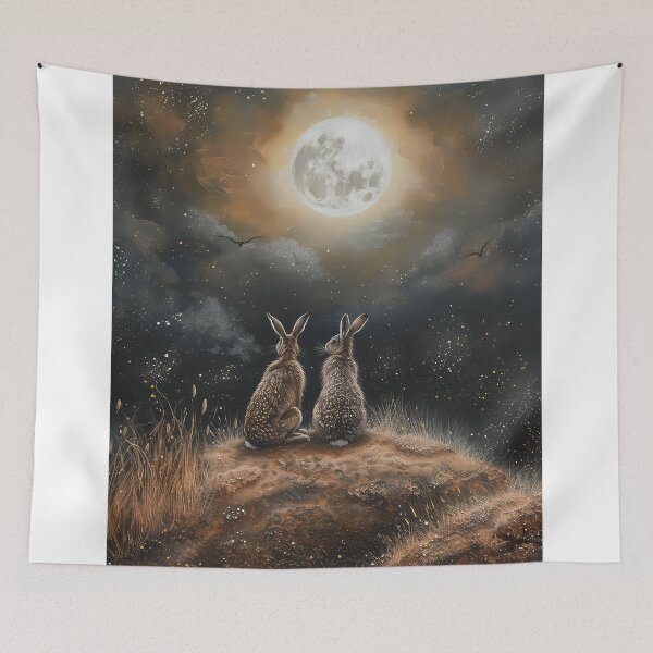 Item preview, Hares on a Hill designed and sold by thewandswant.