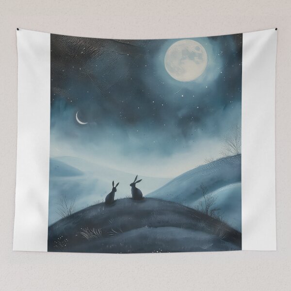 Item preview, Hares on a Hill designed and sold by thewandswant.