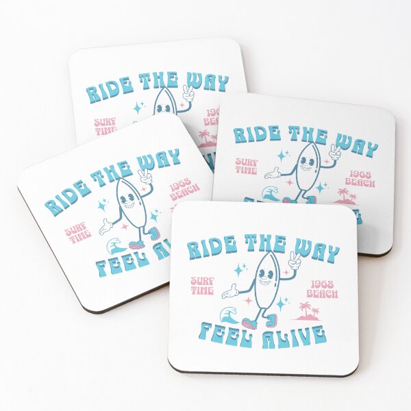 Item preview, Ride The Way vintage surfing illustration designed and sold by drawlinershop.