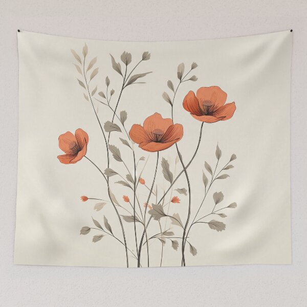 Item preview, Blossom Whispers 2: A Minimalistic Floral Print designed and sold by lupesparx.
