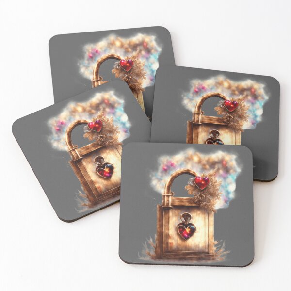 Item preview, wooden padlock with heart designed and sold by Vilemo.