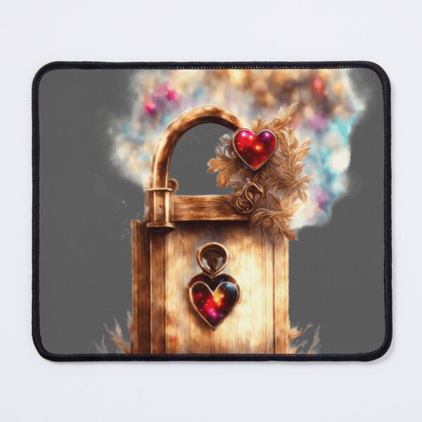 Item preview, wooden padlock with heart designed and sold by Vilemo.