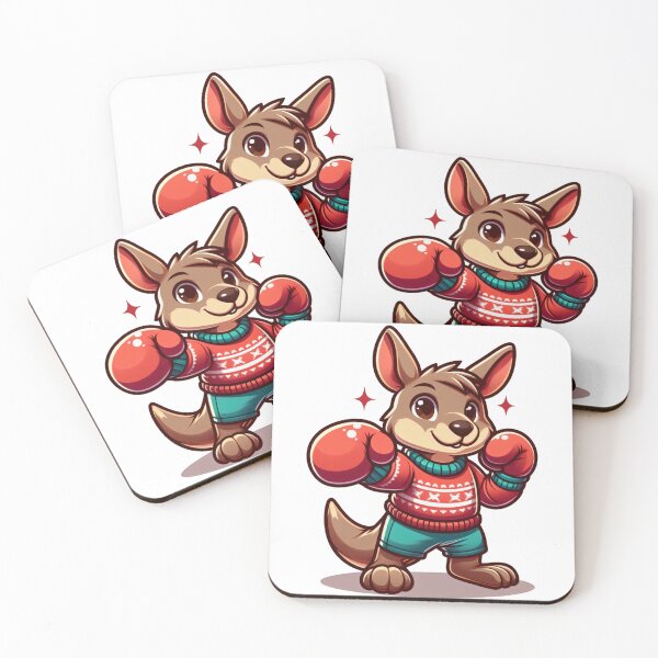 Item preview, cartoon kangaroo is boxing wearing a sweater  designed and sold by MzulhilmiZam.