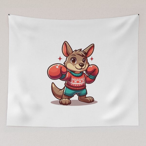 Item preview, cartoon kangaroo is boxing wearing a sweater  designed and sold by MzulhilmiZam.