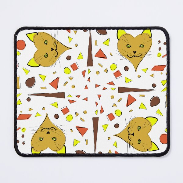 Item preview, Illustration tile four cats with heart faces designed and sold by VauKaArtShop.