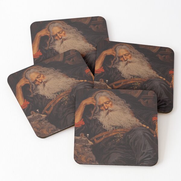 Item preview, SLACKER - DARK FANTASY ART STYLE SLEEPING WIZARD  designed and sold by VistaThreadsCo.