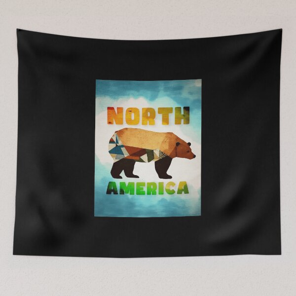 Item preview, North America - Brown Bear designed and sold by BubblyDelight.