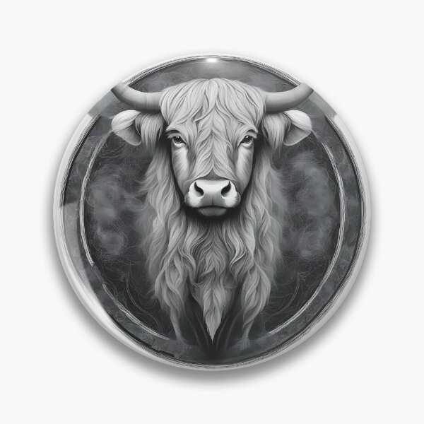 Item preview, Highland Cow Ethereal Logo designed and sold by Zenvo.